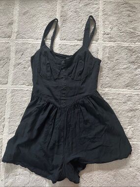 wild fable Black Romper with Adjustable Straps